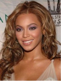 Beyonce Central Parting Long Wavy Lace Front Human Hair Wigs