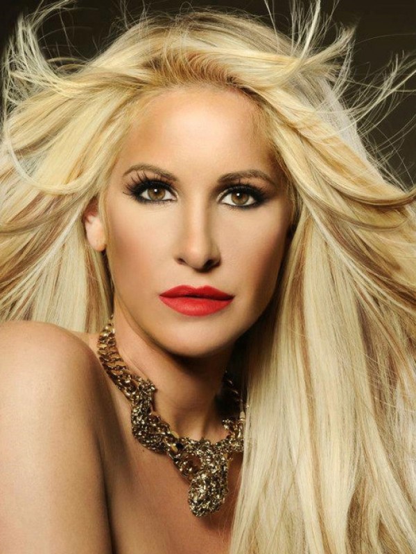 Kim Zolciak Blonde Long Straight Lace Front Synthetic Wig