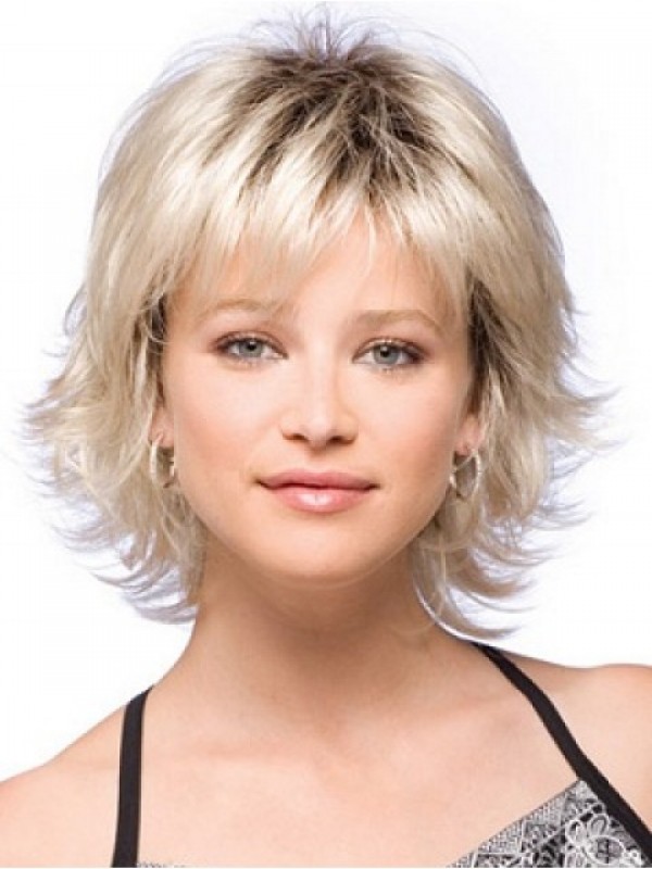 Blonde Straight Short Capless Synthetic Wig