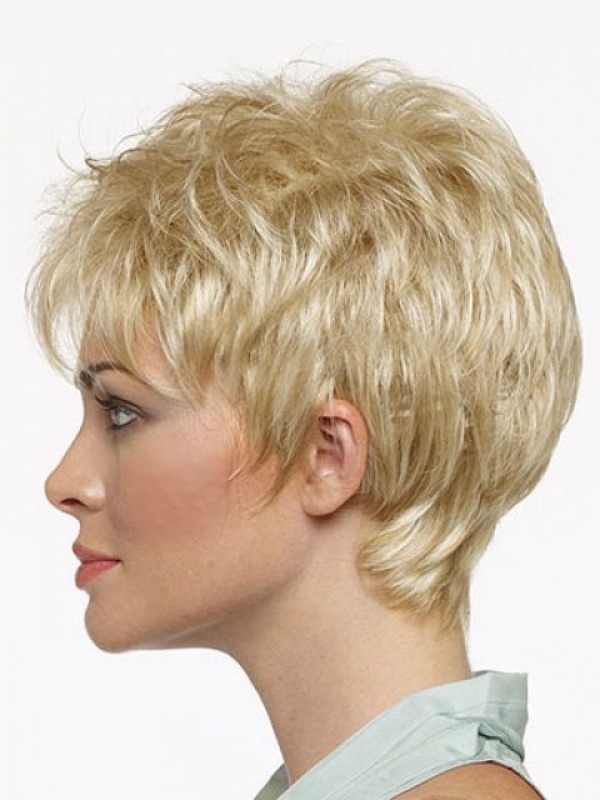 Blonde Short Straight Capless Synthetic Wig