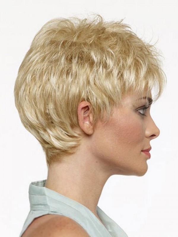 Blonde Short Straight Capless Synthetic Wig