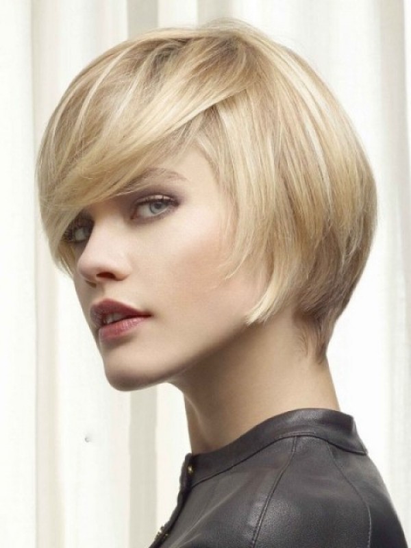 Blonde Short Straight Capless Synthetic Wig
