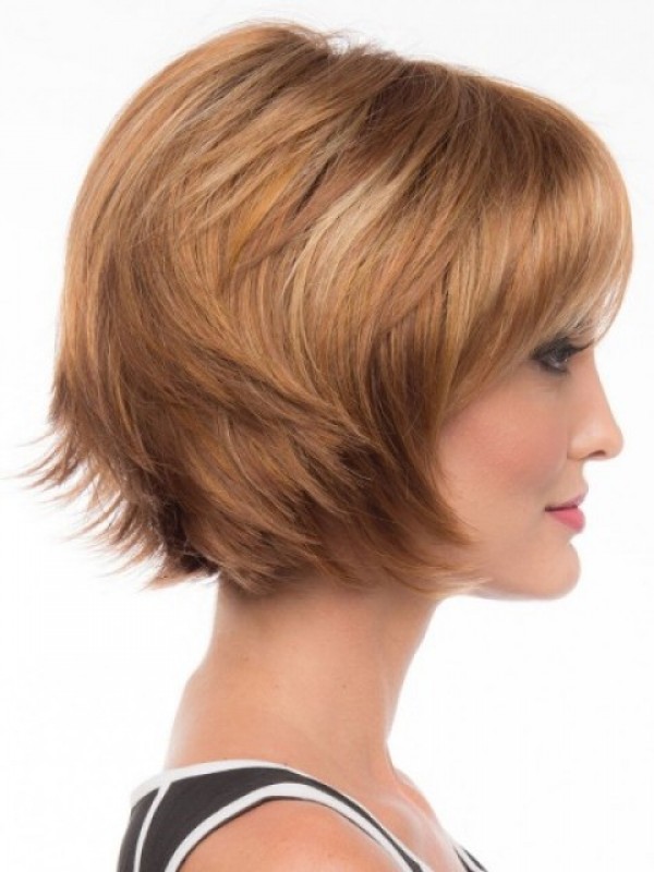 Short Straight Capless Synthetic Wig