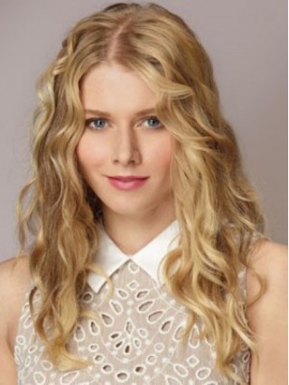Long Blonde Lace Front Wavy Synthetic Wig
