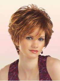 Short Wavy Capless Synthetic Wig