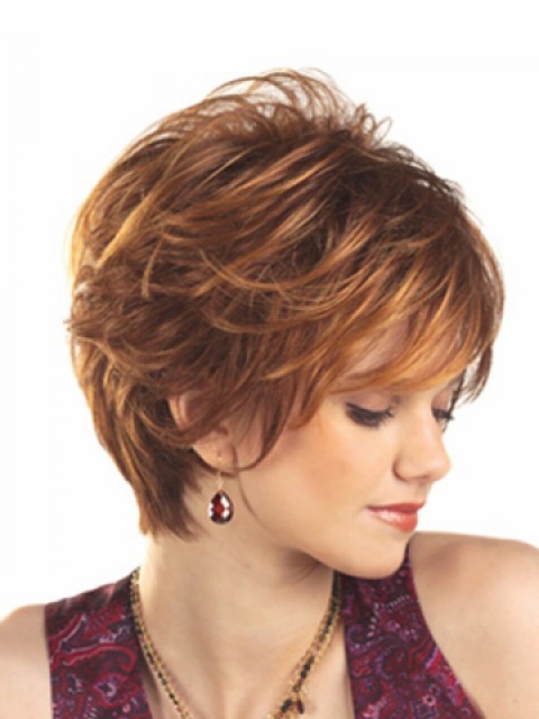 Short Wavy Capless Synthetic Wig
