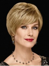 Blonde Short Straight Capless Synthetic Wigs