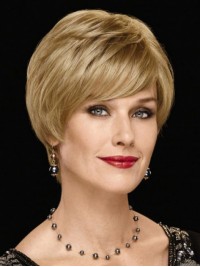 Blonde Short Straight Capless Synthetic Wigs