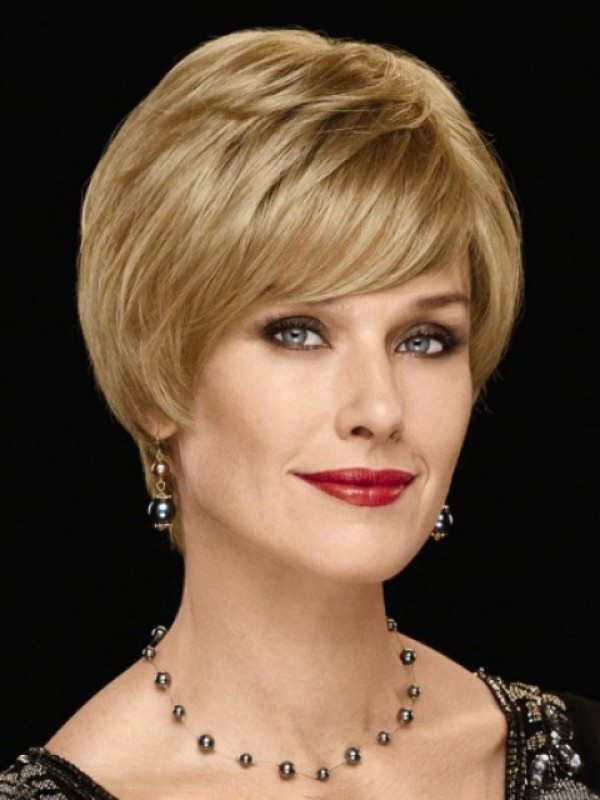 Blonde Short Straight Capless Synthetic Wigs
