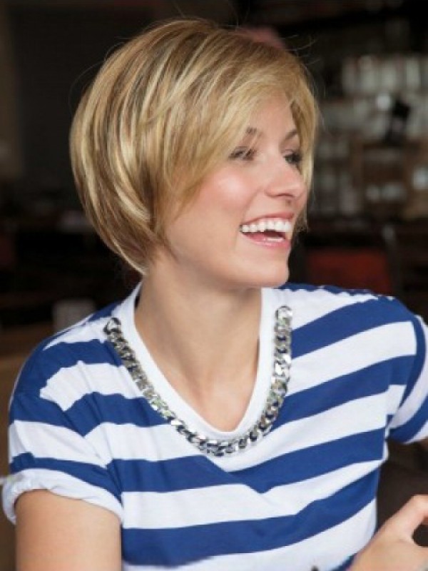 Blonde Short Straight Lace Front Synthetic Wig