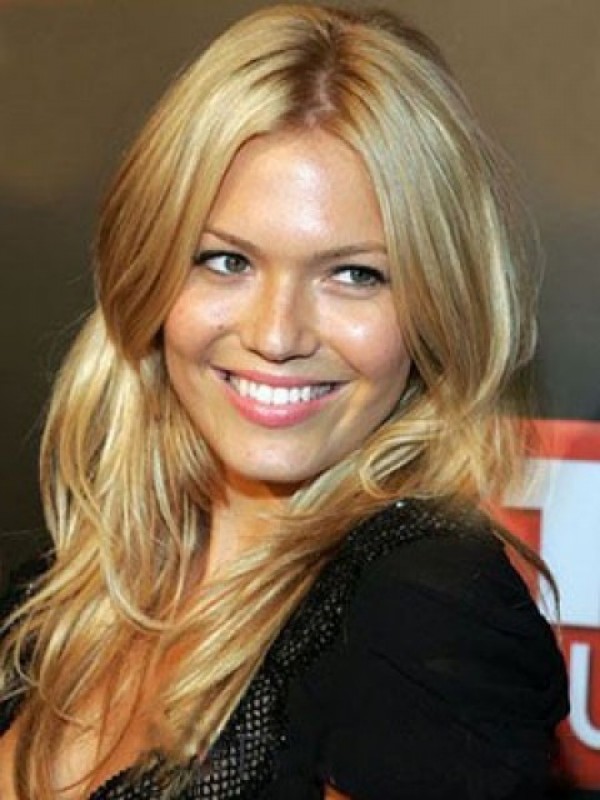 Blonde Long Synthetic Straight Lace Front Wig