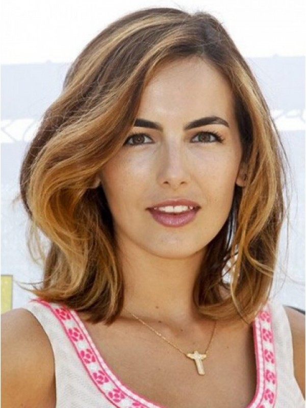 Lace Front Medium Synthetic Wavy Wigs