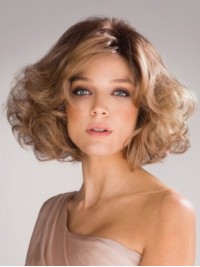 Blonde Short Wavy Capless Synthetic Wig