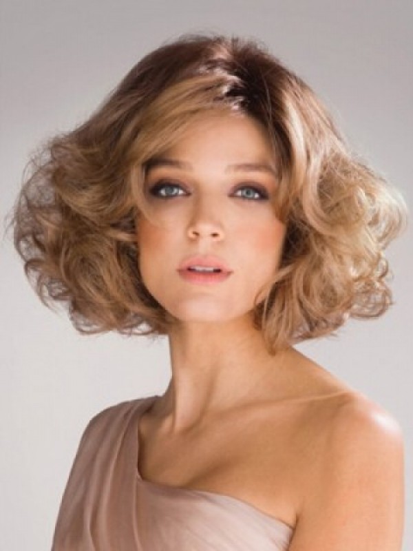 Blonde Short Wavy Capless Synthetic Wig