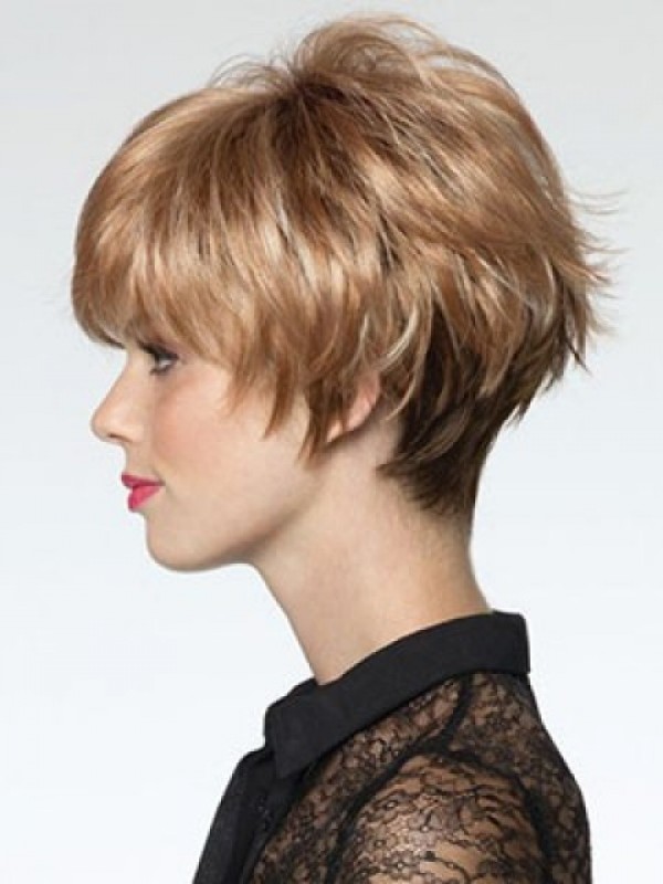Blonde Short Straight Capless Synthetic Wig