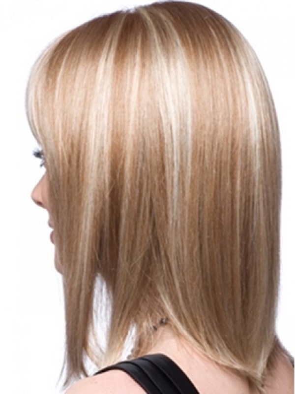 Medium Straight Lace Front Synthetic Wigs