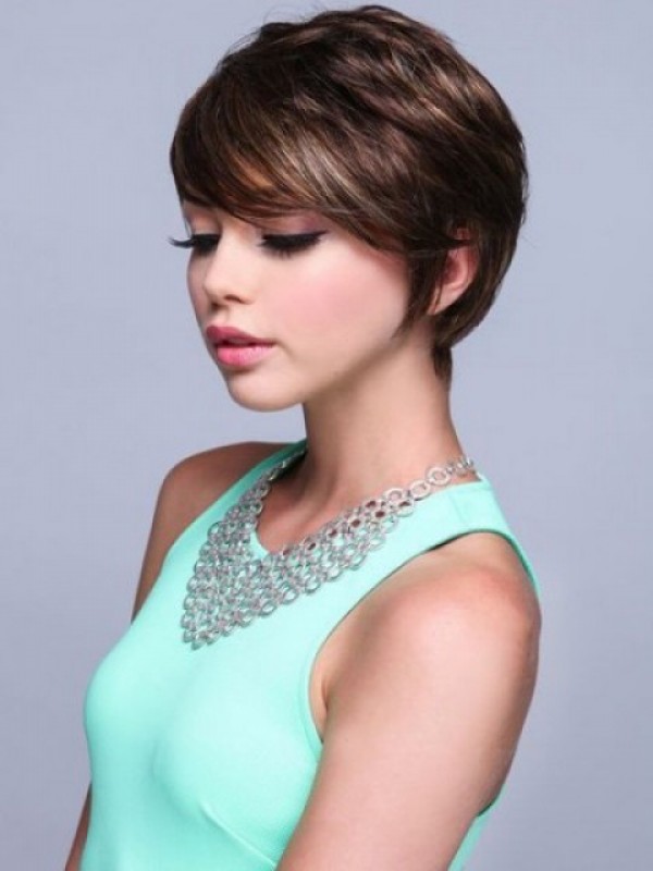 Short Straight Capless Synthetic Wig