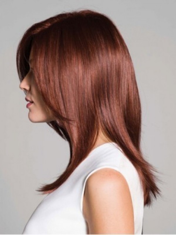 Brown Long Straight Capless Synthetic Wig