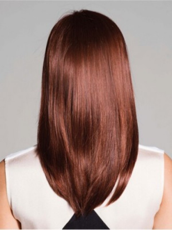 Brown Long Straight Capless Synthetic Wig