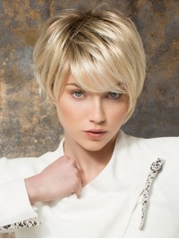 Blonde Short Straight Lace Front Synthetic Wig