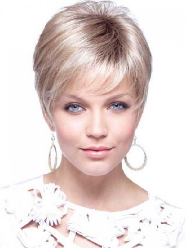 Blonde Short Straight Capless Synthetic Wig
