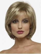 Blonde Short Bob Straight Capless Synthetic Wig