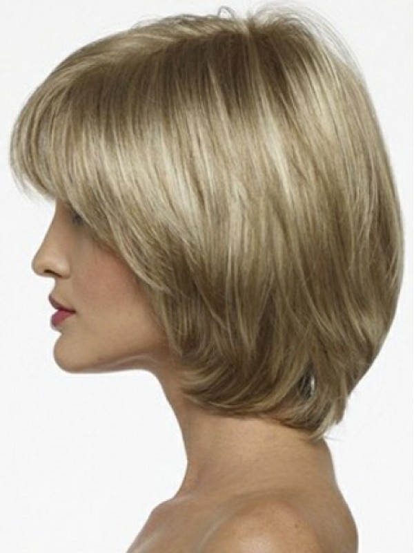 Blonde Short Bob Straight Capless Synthetic Wig