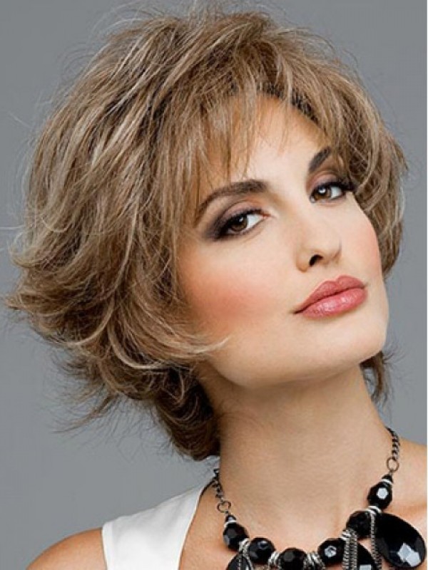 Short Wavy Capless Synthetic Wig