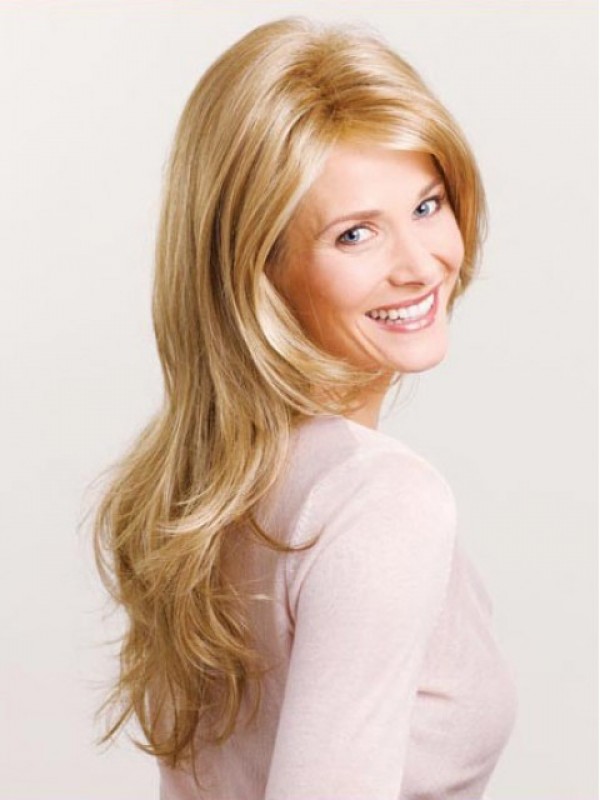 Blonde Long Wavy Lace Front Synthetic Wig