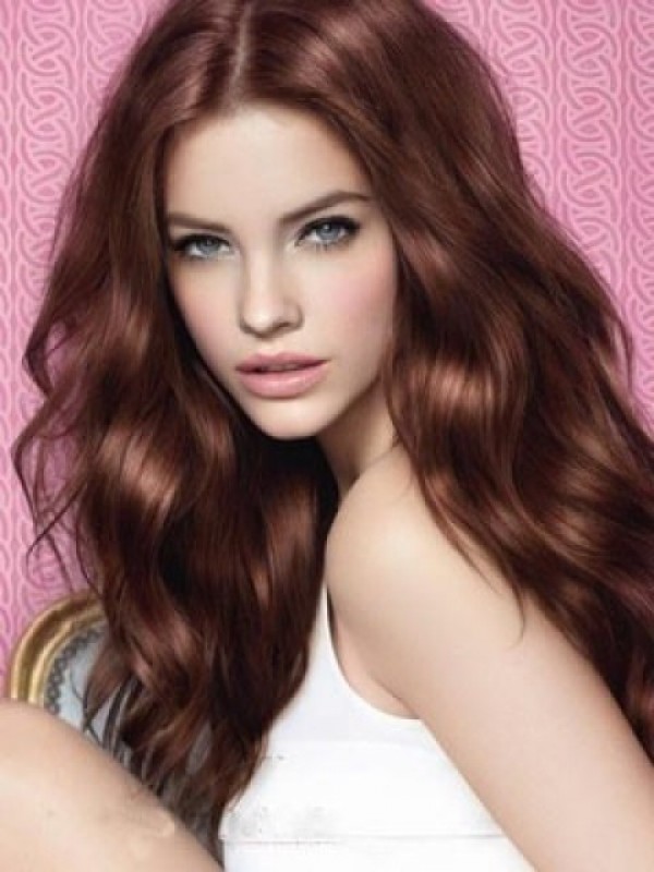 Brown Wavy Long Synthetic Lace Front Wig