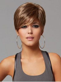Short Straight Capless Synthetic Wig