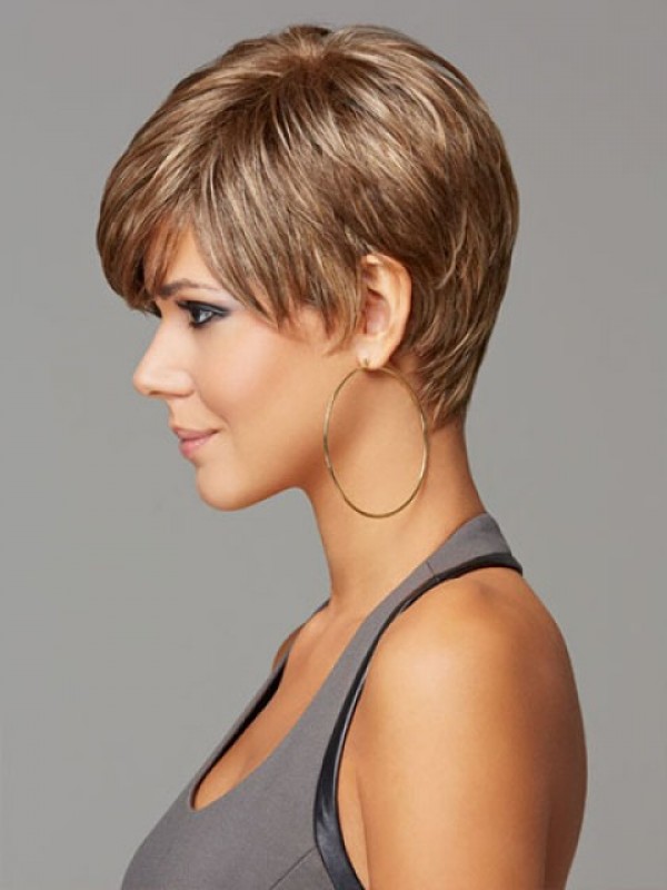 Short Straight Capless Synthetic Wig