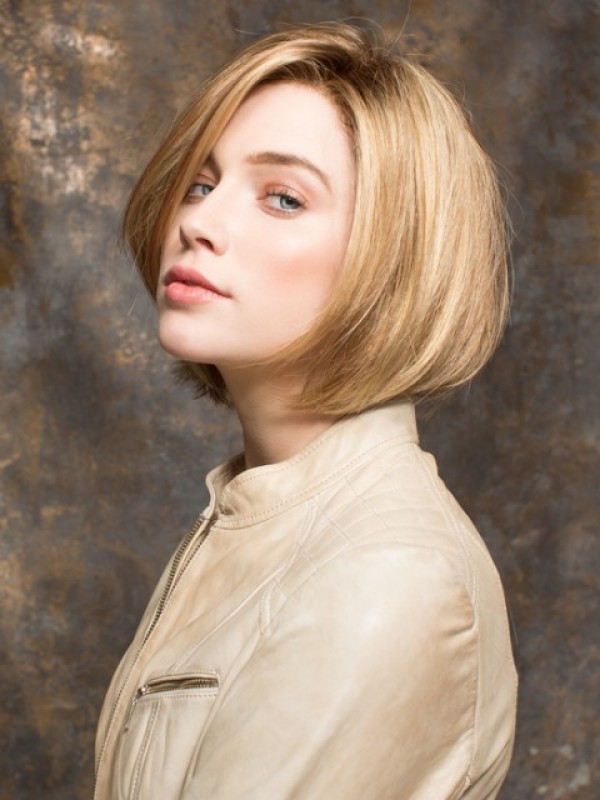 Short Blonde Bob Straight Lace Front Synthetic Wig