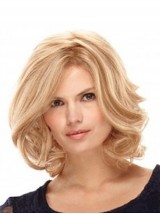 Medium Blonde Wavy Full Lace Synthetic Wig