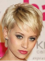 Blonde Short Straight Capless Synthetic Wig