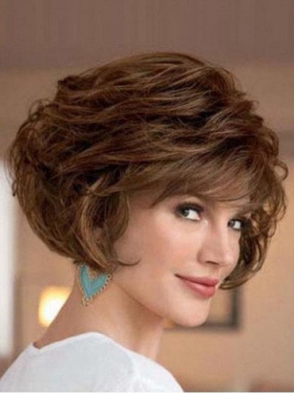 Short Wavy Capless Synthetic Wig