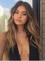 Long Two Tone Human Wig