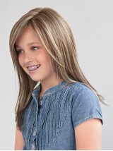 Stylish Girl's Long Blonde Straight Hair Wig
