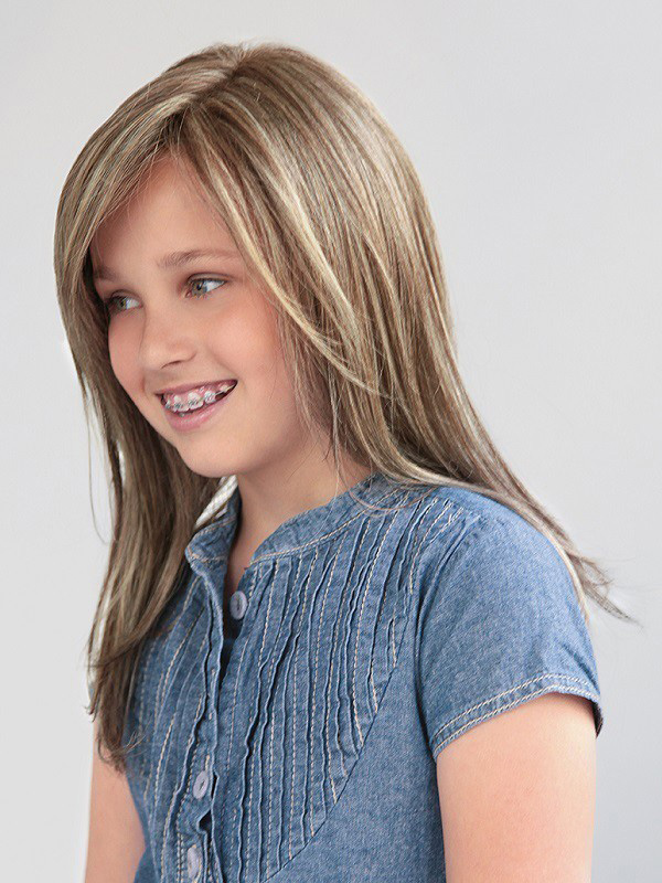 Stylish Girl's Long Blonde Straight Hair Wig