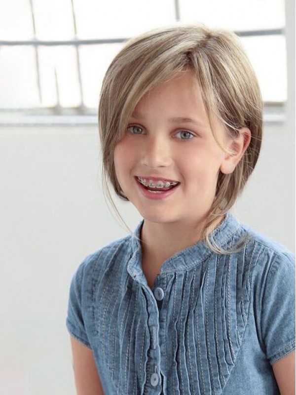 Stylish Girl's Long Blonde Straight Hair Wig