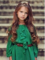 Fashionable Auburn Wavy Long Kids Wigs