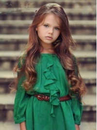 Fashionable Auburn Wavy Long Kids Wigs