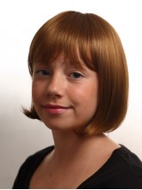 Elegant Auburn Straight Chin Length Kids Wigs