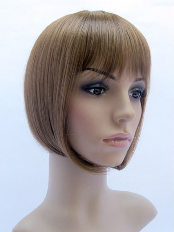 Elegant Auburn Straight Chin Length Kids Wigs