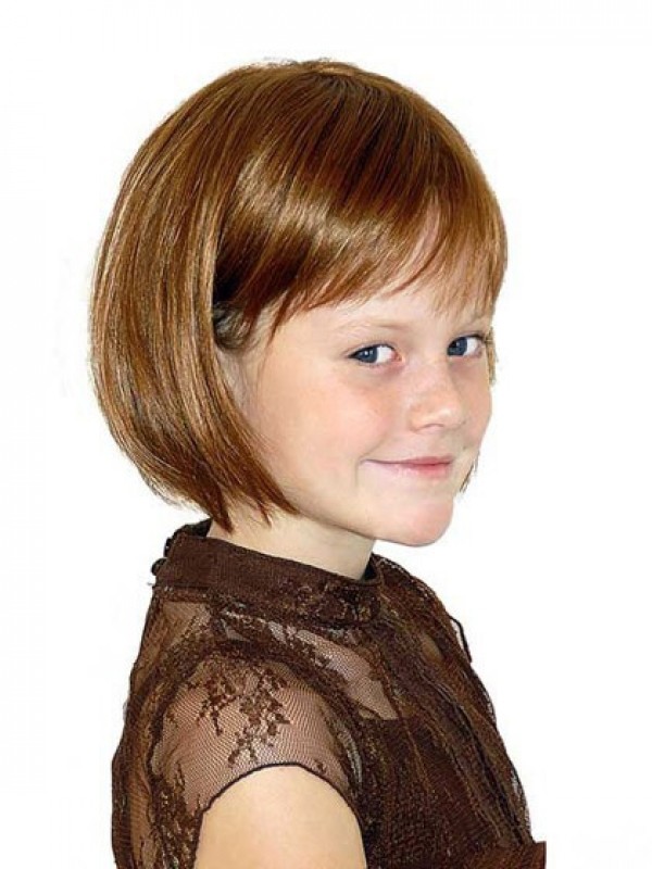 Traditiona Auburn Straight Chin Length Kids Wigs