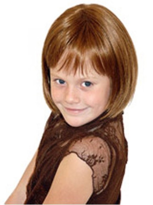Traditiona Auburn Straight Chin Length Kids Wigs