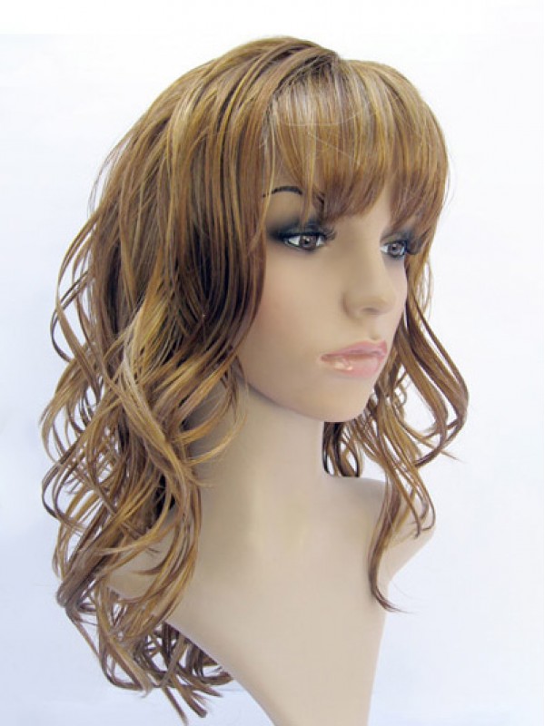 Gentle Auburn Wavy Long Kids Wigs