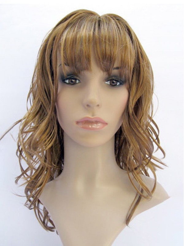 Gentle Auburn Wavy Long Kids Wigs