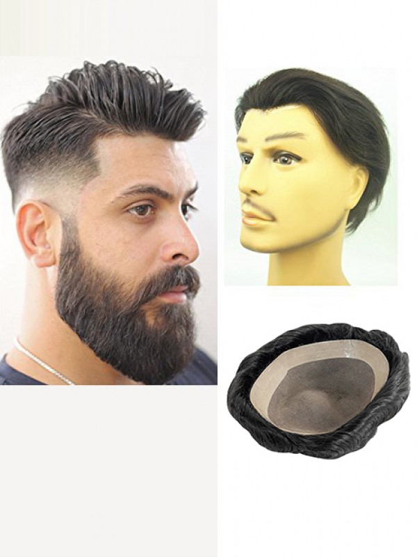 8" x 10" Remy Human Hair Pieces for Men with