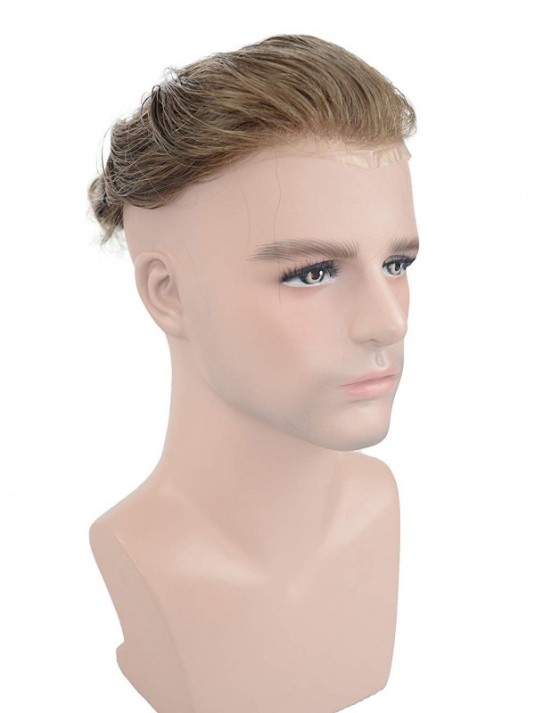 8" x 10" Thin Skin Toupee for Men Real Human Hairpiece